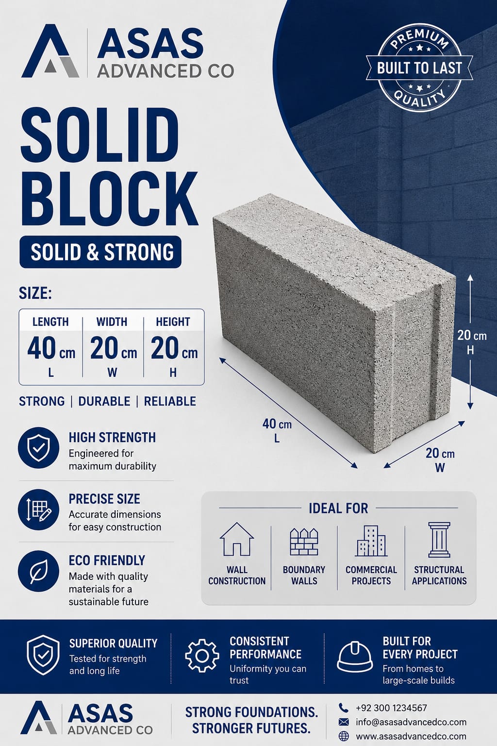 ASAS Advanced Co concrete block production factory in Saudi Arabia